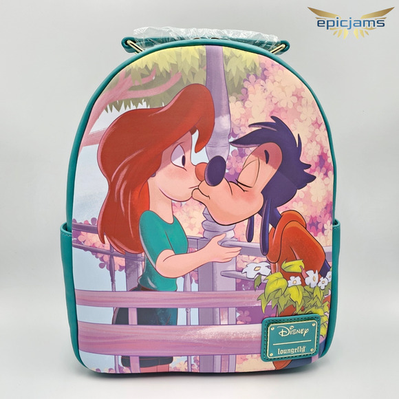 Loungefly Disney A Goofy Movie Roxanne & Max Kiss Mini Backpack Bag & Wallet Set - Picture 2 of 14